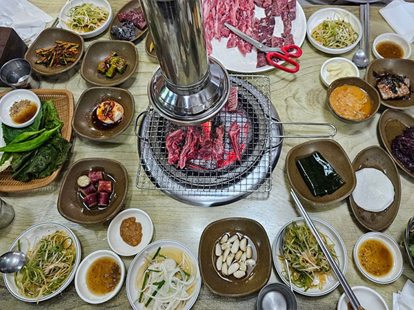 경주시 화산숯불 대표 음식