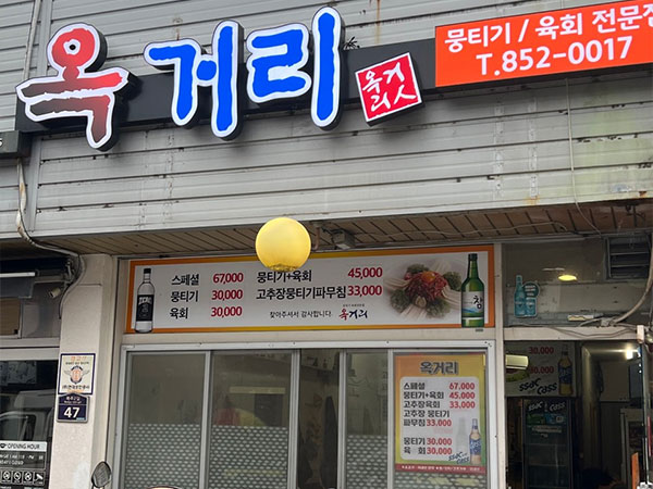 안동시 옥거리 전경