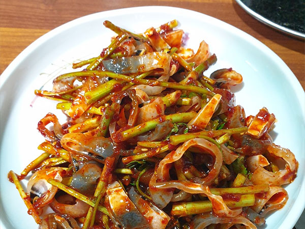 영주시 제주복집 복어껍질무침