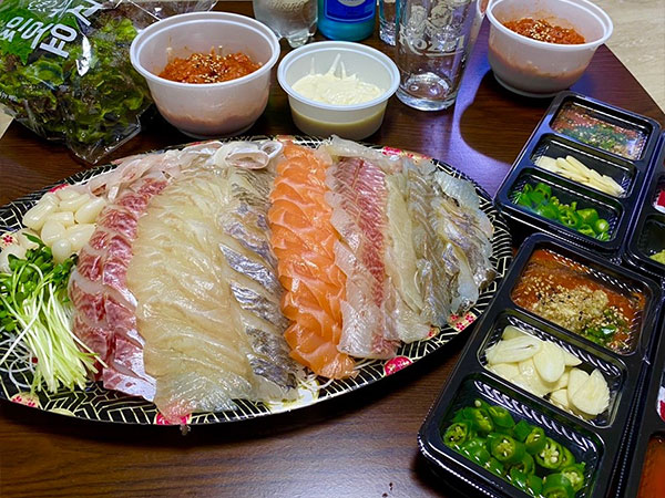 영주시 회킬러를위한배달횟집 포장 회